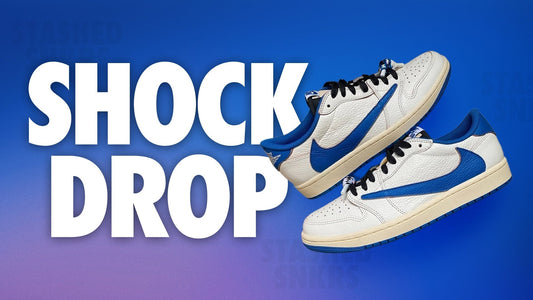 Travis Scott x Fragment Air Jordan 1 Low Shock Drop Banner